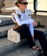 Asymmetric cardigan with zipper for women