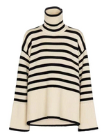 Striped turtleneck sweater for women