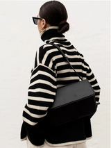 Striped turtleneck sweater for women