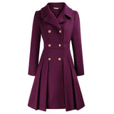 Women's Coat | Stylish A-line peacoat in wool