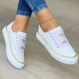 Women's Orthopedic Platform Sneakers | Gold Chain Detail