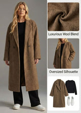 Women’s Wool-Blend Oversized Maxi Coat