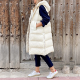 Long puffer jacket for women