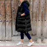 Long puffer jacket for women