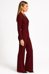 Elegant Long-Sleeved Wrap Jumpsuit – Feminine Silhouette for Office and Evening
