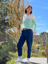 Women's Striped Sailor Sweater | Round Neck