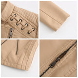 Lamb leather jacket for autumn