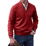 Men's Cashmere Quarter-Zip Sweater | Stand-Up Collar