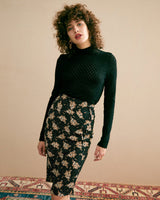 Women's Cashmere Turtleneck Sweater with Lace Details