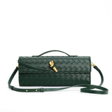 Women's leather handbag | Braided shoulder strap backpack
