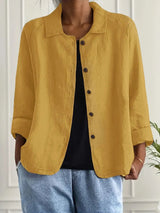 Lightweight Linen Jacket with Relaxed Fit and Elegant Everyday Style