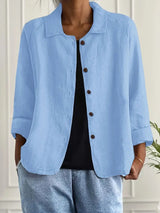 Lightweight Linen Jacket with Relaxed Fit and Elegant Everyday Style