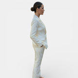 Women's Blazer and Wide Leg Trousers Set