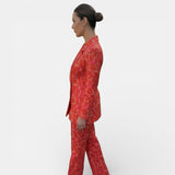 Women's Blazer and Wide Leg Trousers Set