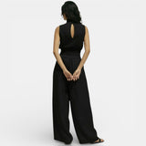 Women's Sleeveless Cotton Linen Set