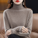 Luxury women's cashmere Winter turtleneck sweater - Elena