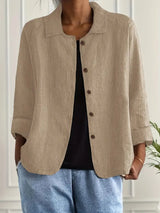 Lightweight Linen Jacket with Relaxed Fit and Elegant Everyday Style