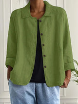 Lightweight Linen Jacket with Relaxed Fit and Elegant Everyday Style