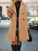 Elegant Helsinki Coat With Double Autumn Buttoning