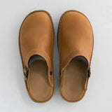 Comfortable Leather Slip-On Clogs - Elegant and Durable