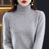 Luxury women's cashmere Winter turtleneck sweater - Elena