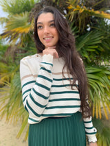 Women's Striped Sailor Sweater | Round Neck