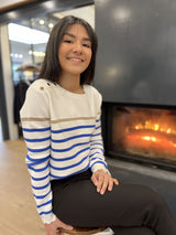 Women's Striped Sailor Sweater | Round Neck