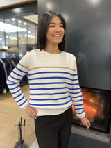 Women's Striped Sailor Sweater | Round Neck