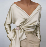 Flowing Silk Blouse with Classic Feminine Cut