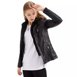 Sporty jacket made from eco-leather