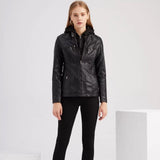 Sporty jacket made from eco-leather