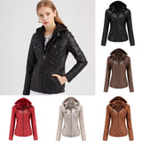 Sporty jacket made from eco-leather