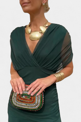 Elegant Off-Shoulder Floral Midi Dress - Lightweight Flowy Summer Party Dress