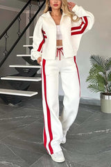 Women's Tracksuit with Zip-Up Jacket and Pants