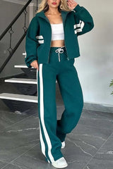 Women's Tracksuit with Zip-Up Jacket and Pants