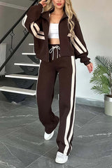 Women's Tracksuit with Zip-Up Jacket and Pants