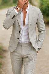 Slim Fit Linen Suit | Elegant Summer Set