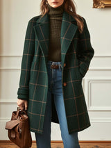 Wool Check Coat
