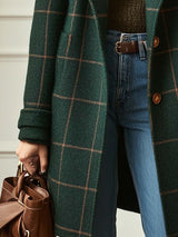 Wool Check Coat