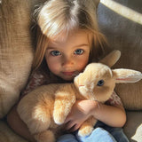 Plush rabbit toy with soft fur and details
