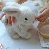 Plush rabbit toy with soft fur and details
