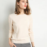 Cashmere sweater with classic neckline