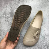 Women's leather shoes with soft soles and non-slip surface