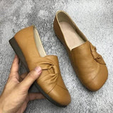 Women's leather shoes with soft soles and non-slip surface