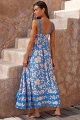 Women's Long Sleeveless ress With Wavy Hem