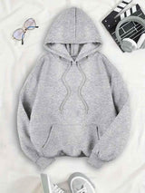 Sophia – Oversize Kapuzenpullover mit Leopardenstern - Cecile LavelleSilber