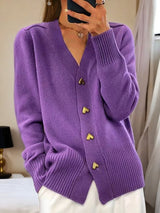 Women's Knit Cardigan - Warm Wool Cardigan