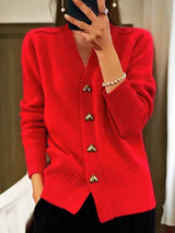 Women's Knit Cardigan - Warm Wool Cardigan
