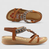 Women's Orthopedic Sandals with Arch Support, Decorative Straps, and Cushioned Insole