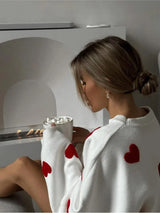 Knitted oversized sweater for women